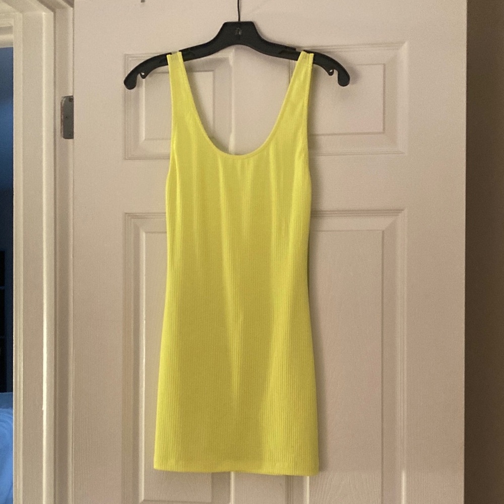 Never worn Superdown Size Small Mini Neon Yellow Dress